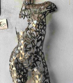 Welded Metal bust Statue - Metal Torso Sculpture - Handmade Steel Art