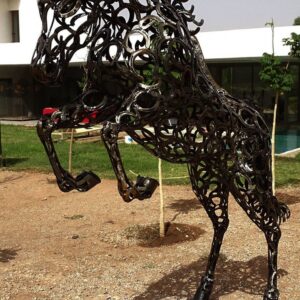 Handcrafted Scrap Metal Horse Sculpture - Handmade Steel Art