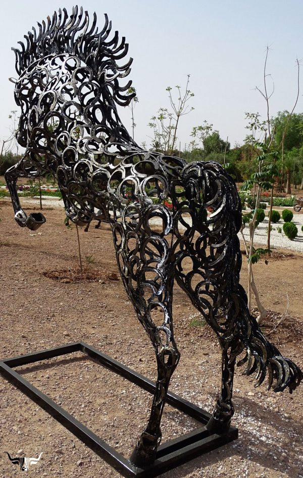 Handcrafted Scrap Metal Horse Sculpture - Handmade Steel Art