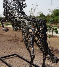 Handcrafted Scrap Metal Horse Sculpture - Handmade Steel Art