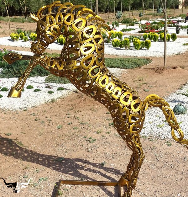 Handcrafted Scrap Metal Horse Sculpture - Handmade Steel Art