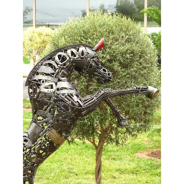 Upcycled Steel small hose Bust Art Piece Handmade Steel Art