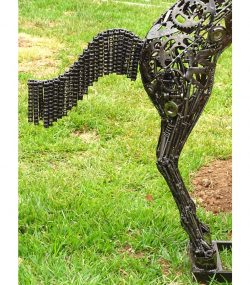 Upcycled Steel small hose Bust Art Piece Handmade Steel Art