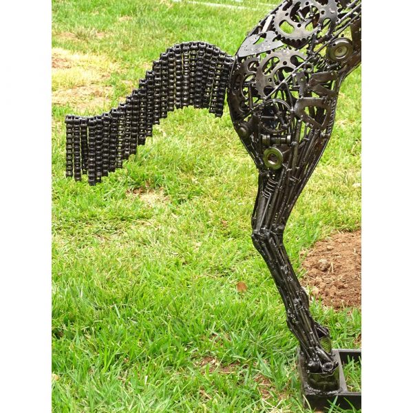 Upcycled Steel small hose Bust Art Piece Handmade Steel Art