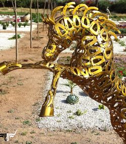 Handcrafted Scrap Metal Horse Sculpture - Handmade Steel Art