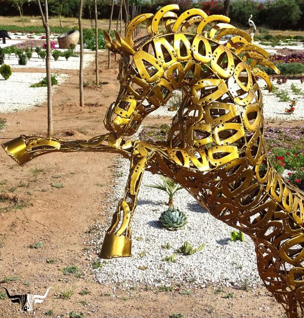 Handcrafted Scrap Metal Horse Sculpture - Handmade Steel Art
