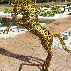 Handcrafted Scrap Metal Horse Sculpture - Handmade Steel Art