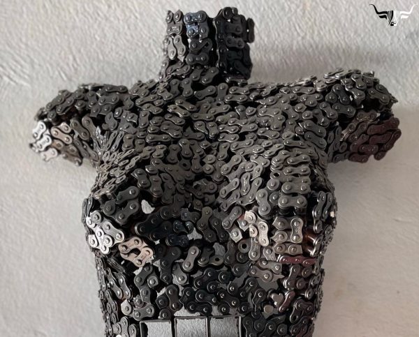 Handmade Steel Bust from Recycled Materials -steel Female Torso Mannequin