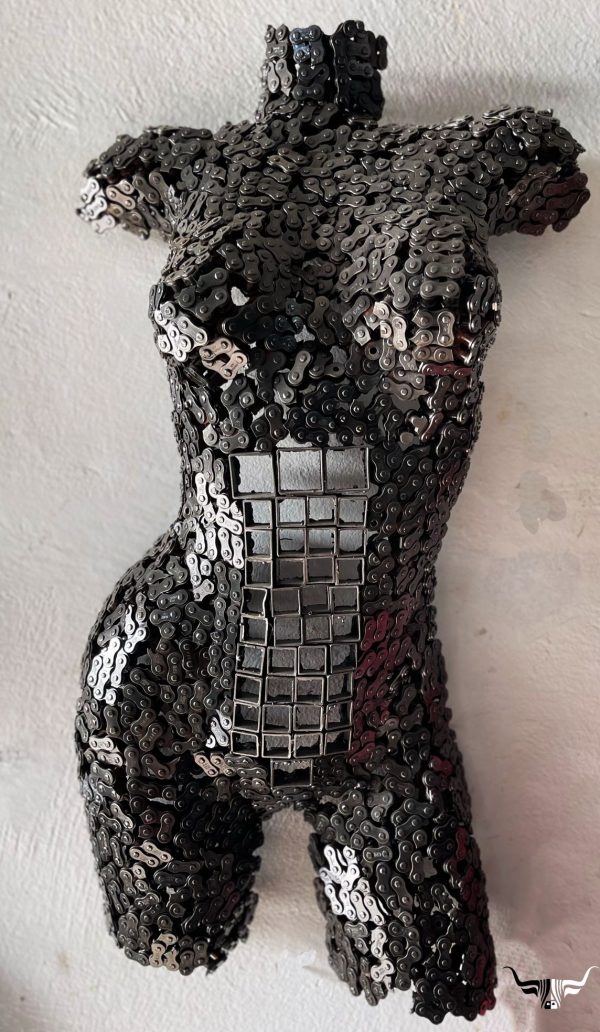 Handmade Steel Bust from Recycled Materials -steel Female Torso Mannequin
