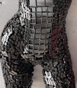 Handmade Steel Bust from Recycled Materials -steel Female Torso Mannequin
