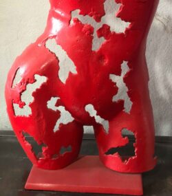 Welded Metal bust Statue - Metal Torso Sculpture - Handmade Steel Art
