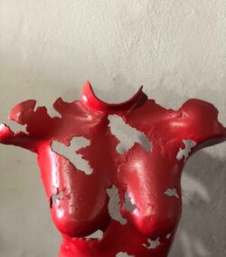 Welded Metal bust Statue - Metal Torso Sculpture - Handmade Steel Art