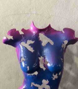 Welded Metal bust Statue - Metal Torso Sculpture - Handmade Steel Art