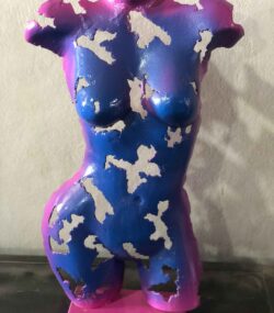 Welded Metal bust Statue - Metal Torso Sculpture - Handmade Steel Art