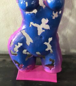 Welded Metal bust Statue - Metal Torso Sculpture - Handmade Steel Art