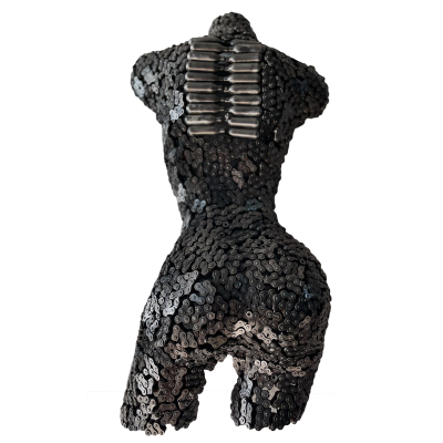 Handcrafted Scrap Metal Torso Sculpture - Handmade Steel Art