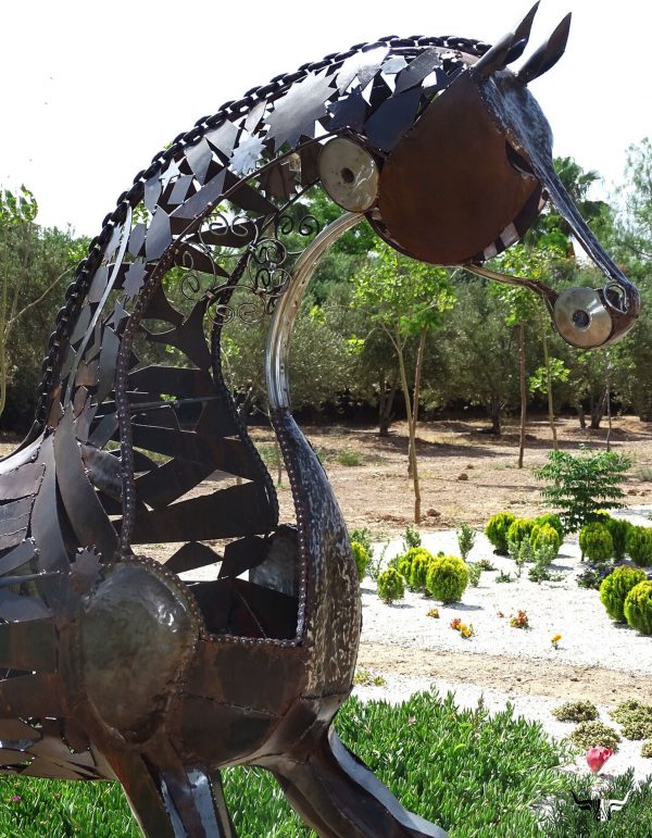 Handcrafted Scrap Metal Horse Sculpture - Handmade Steel Art