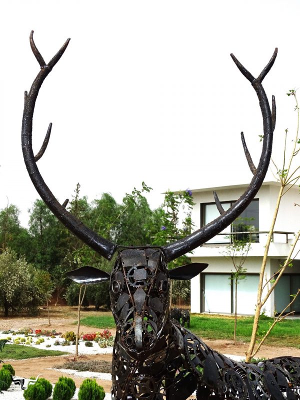 Handcrafted Scrap Metal male ayle Sculpture - Handmade Steel Art
