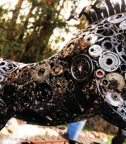 Handcrafted Scrap Metal Horse Sculpture - Handmade Steel Art