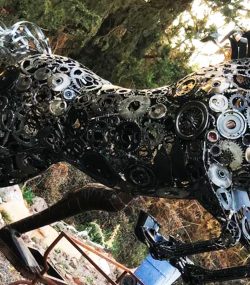 Handcrafted Scrap Metal Horse Sculpture - Handmade Steel Art
