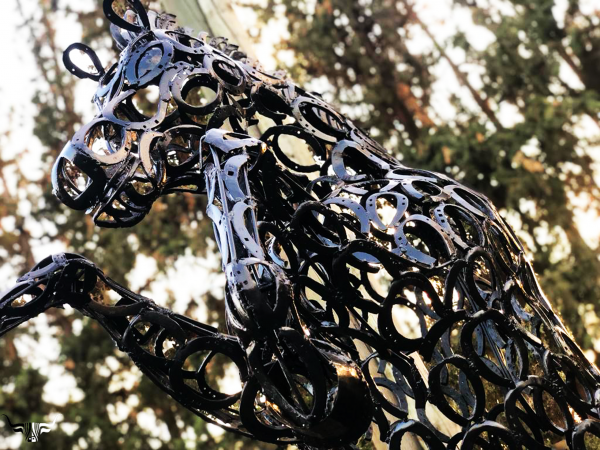 Handcrafted Scrap Metal Horse Sculpture - Handmade Steel Art