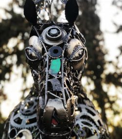 Handcrafted Scrap Metal Horse Sculpture - Handmade Steel Art