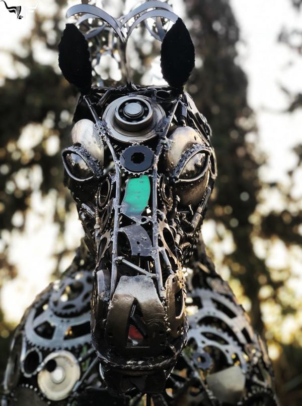 Handcrafted Scrap Metal Horse Sculpture - Handmade Steel Art