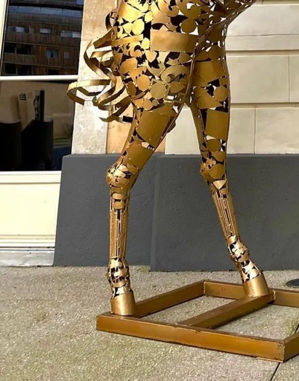 Handcrafted Scrap Metal Horse Sculpture - Handmade Steel Art