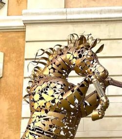 Handcrafted Scrap Metal Horse Sculpture - Handmade Steel Art