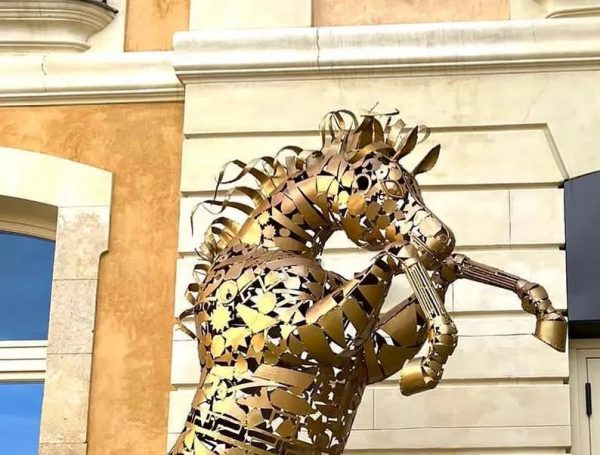 Handcrafted Scrap Metal Horse Sculpture - Handmade Steel Art