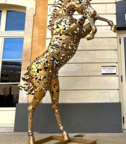Handcrafted Scrap Metal Horse Sculpture - Handmade Steel Art