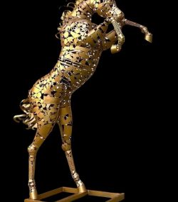 Handcrafted Scrap Metal Horse Sculpture - Handmade Steel Art
