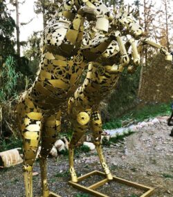 Handcrafted Scrap Metal Horse Sculpture - Handmade Steel Art