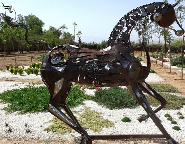Handcrafted Scrap Metal Horse Sculpture - Handmade Steel Art