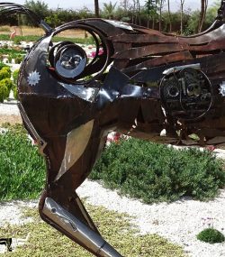 Handcrafted Scrap Metal Horse Sculpture - Handmade Steel Art