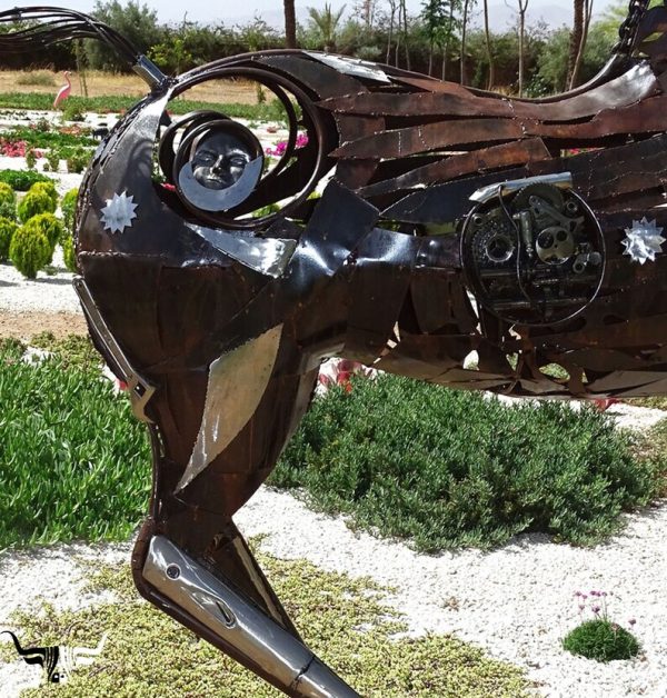 Handcrafted Scrap Metal Horse Sculpture - Handmade Steel Art