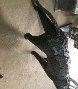 Scrap Metal leopard Sculpture Handmade Steel Art