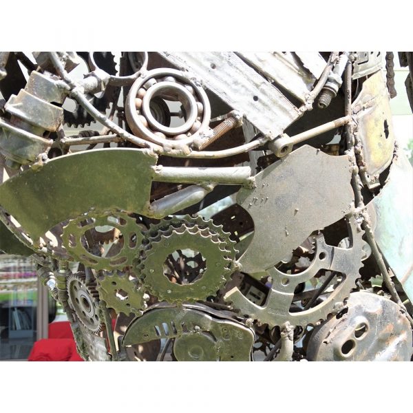 Scrap Metal Horse Sculpture Handmade Steel Art-standing Steel Animal Figurine