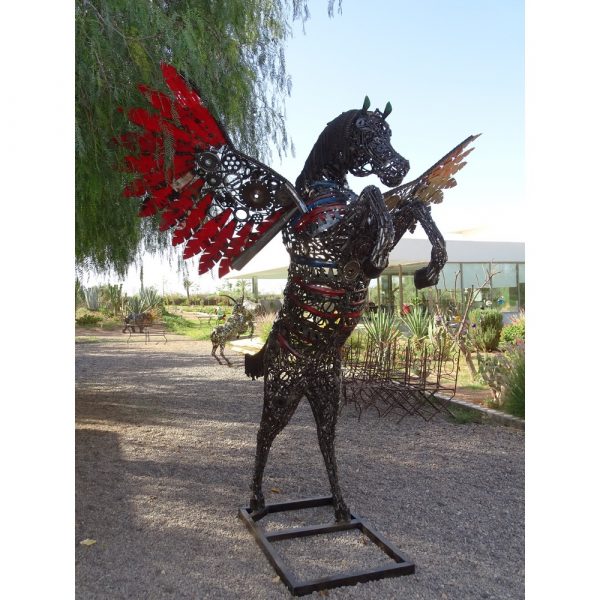 Scrap Metal Horse Sculpture Handmade Steel Art