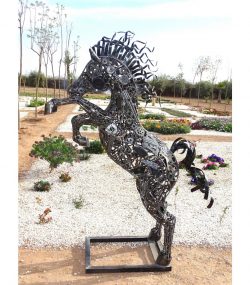Scrap Metal Horse Sculpture Handmade Steel Art