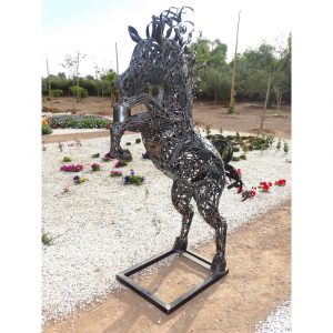 Scrap Metal Horse Sculpture Handmade Steel Art