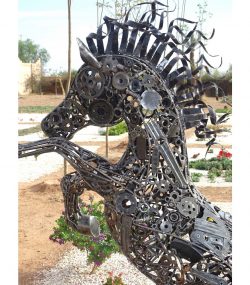 Scrap Metal Horse Sculpture Handmade Steel Art
