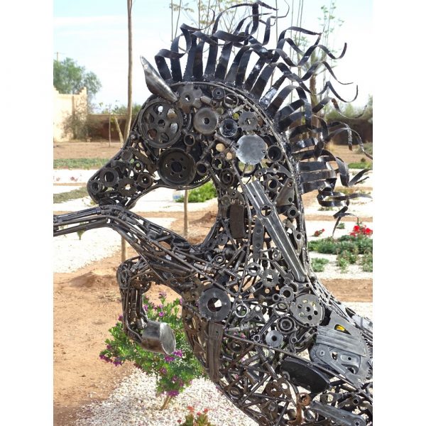 Scrap Metal Horse Sculpture Handmade Steel Art