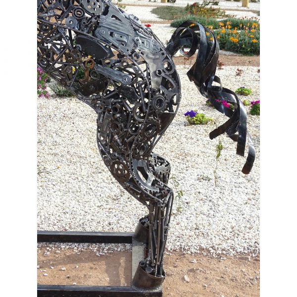 Scrap Metal Horse Sculpture Handmade Steel Art