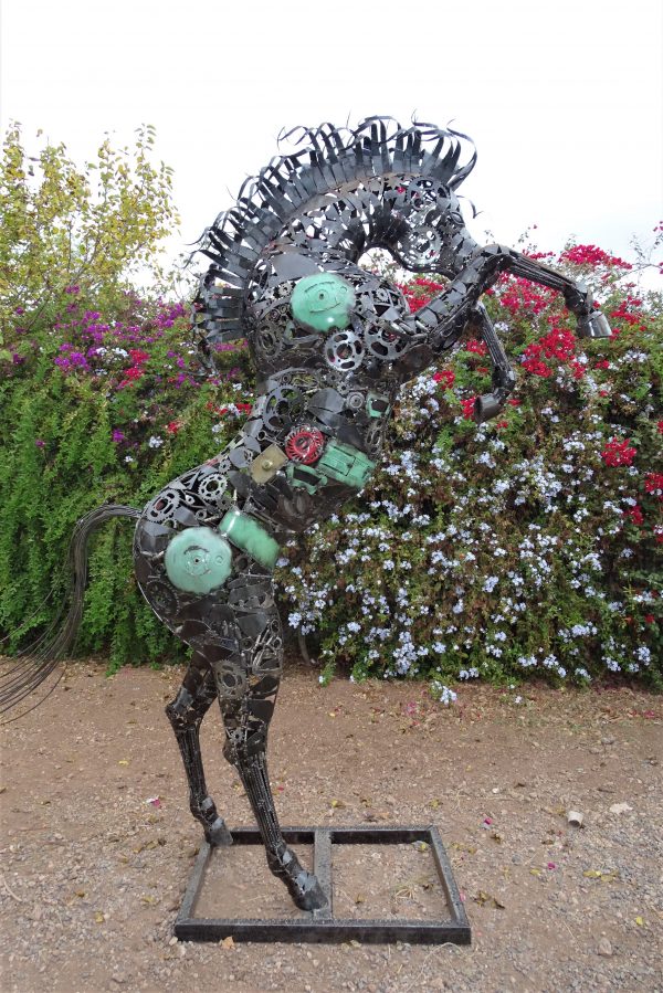 Scrap Metal Horse Sculpture Handmade Steel Art