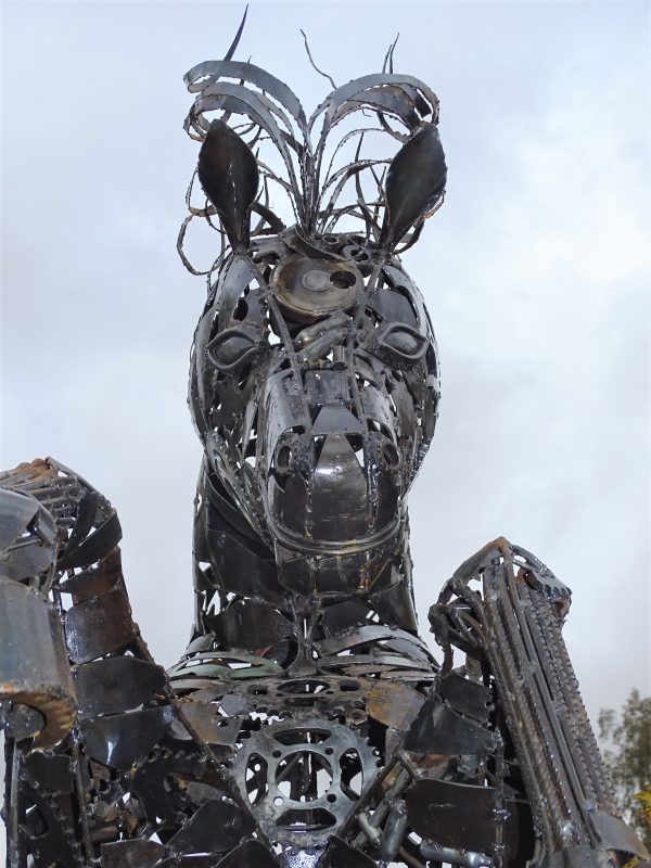 Scrap Metal Horse Sculpture Handmade Steel Art