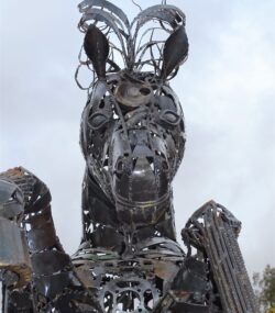 Scrap Metal Horse Sculpture Handmade Steel Art
