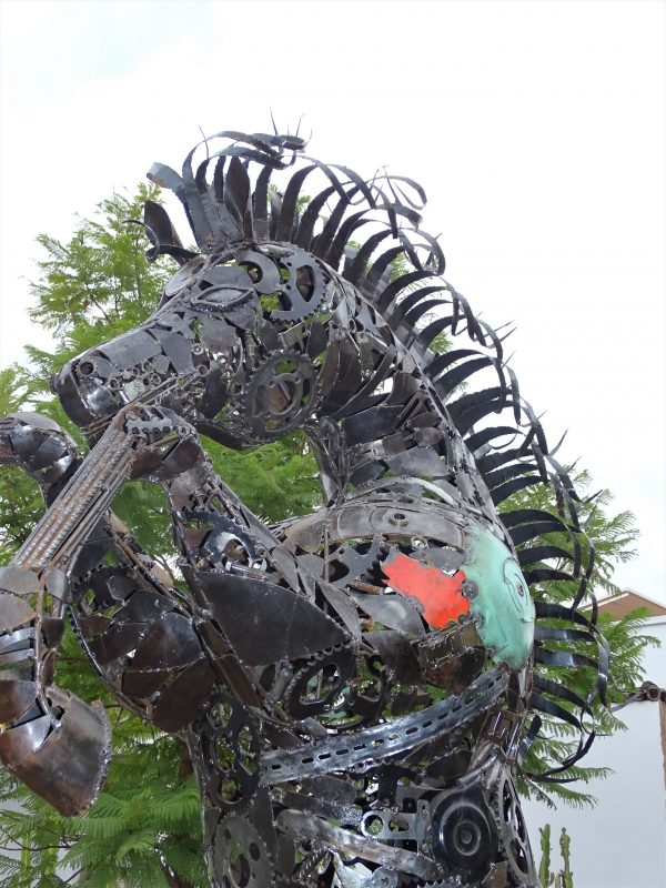 Scrap Metal Horse Sculpture Handmade Steel Art