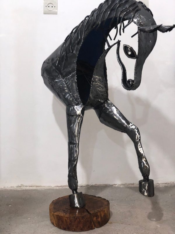 Eco-Friendly Scrap Metal horse Sculpture