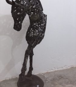 Scrap Metal Horse Sculpture Handmade Steel Art